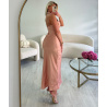 Robe longue satiné champagne DRESS DESIREE
