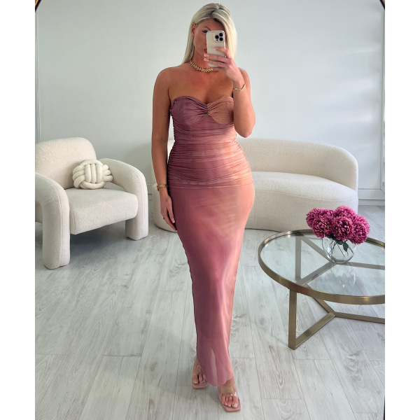 Ombre corset tulle dress