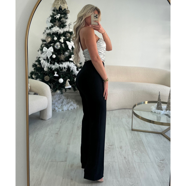 Silver sequin corset top - DRESS DESIREE