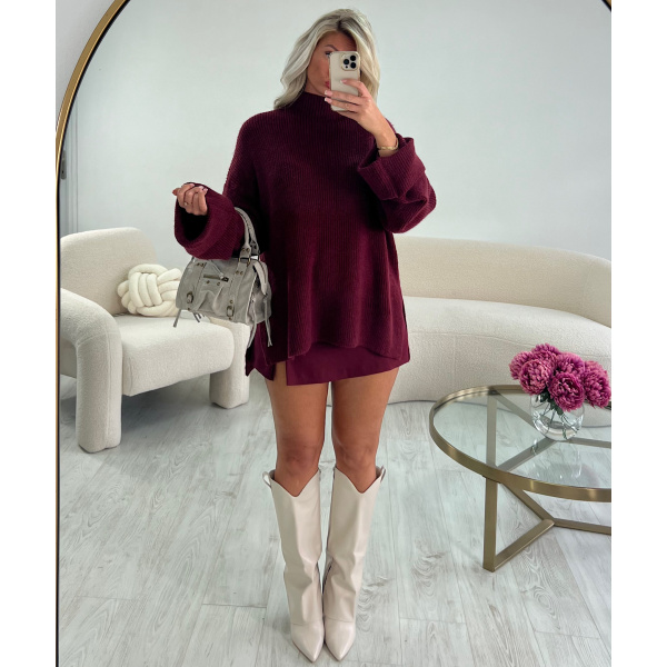 Beige turned-up heel boots