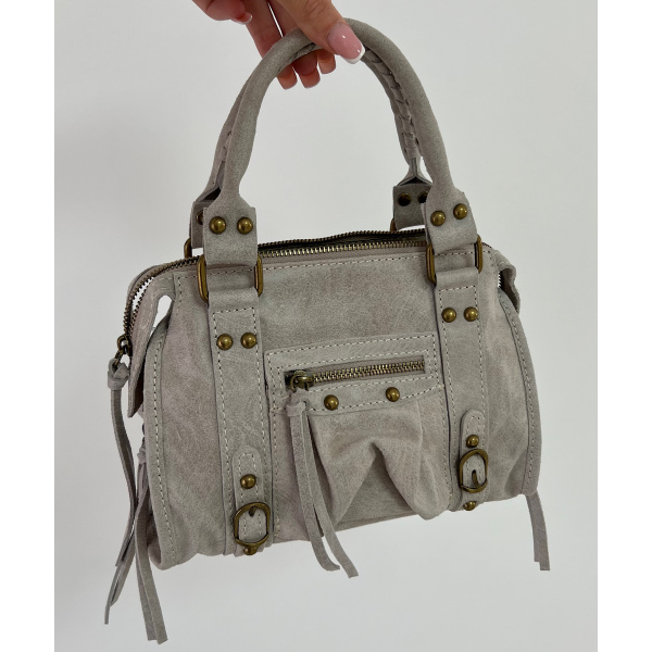 Nude bag with golden details