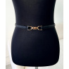 Thin black belt  - DRESS DESIREE