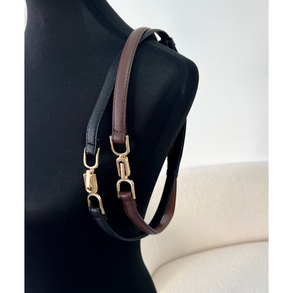Thin black belt  - DRESS DESIREE