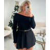 Thin black belt  - DRESS DESIREE