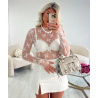 White lace top with thumb holes