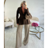 Veste blazer cintré café - DRESS DESIREE