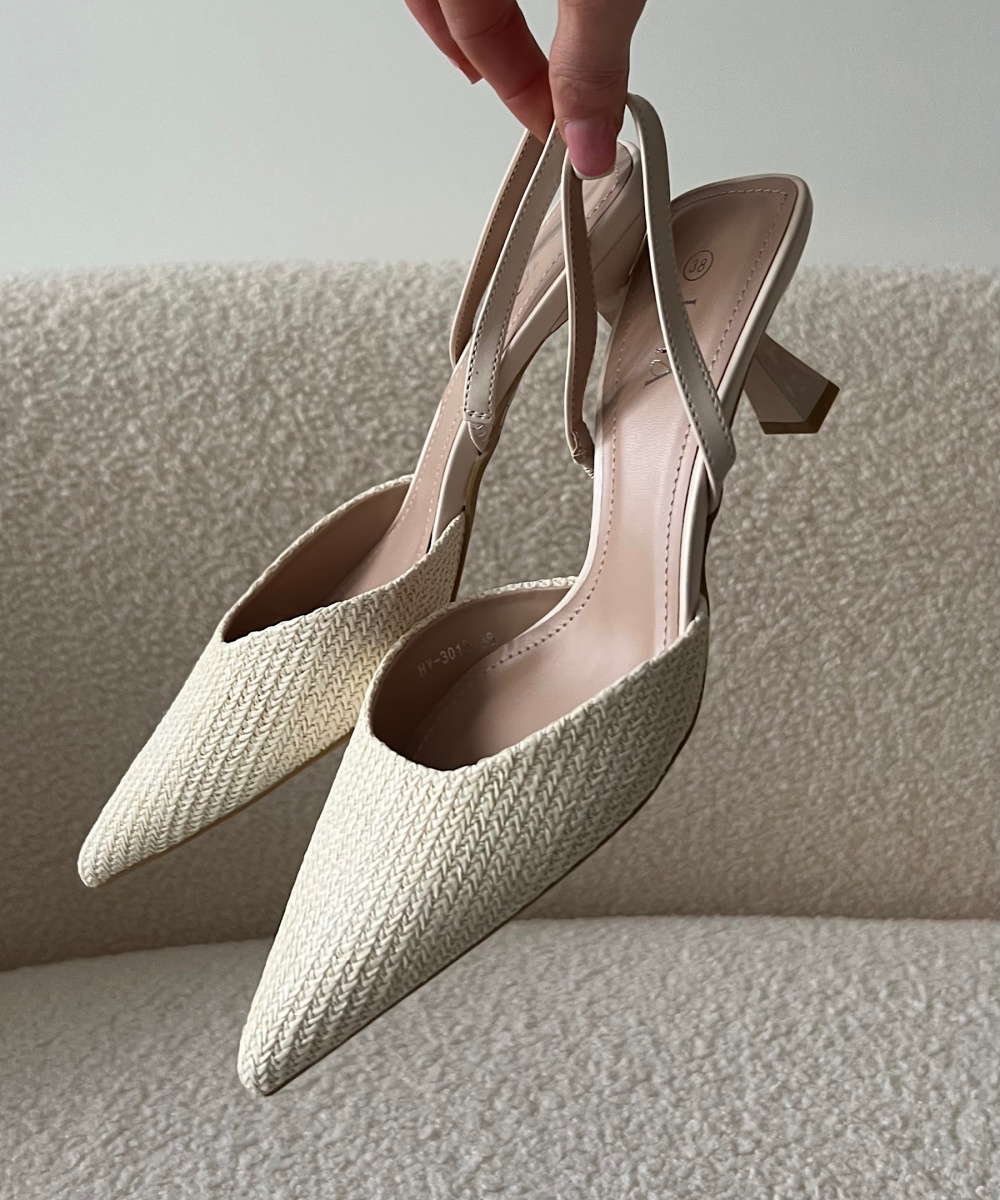 Talons pointu osier beige - DRESS DESIREE
