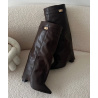 Bottes talons retroussé choco - DRESS DESIREE