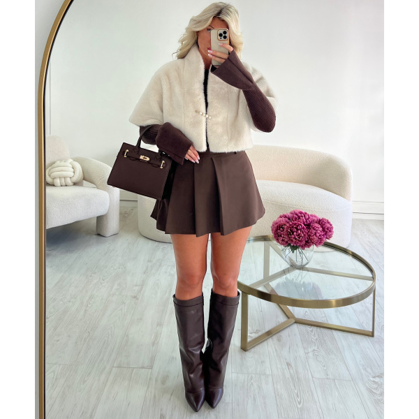 Choco turned-up heel boots - DRESS DESIREE