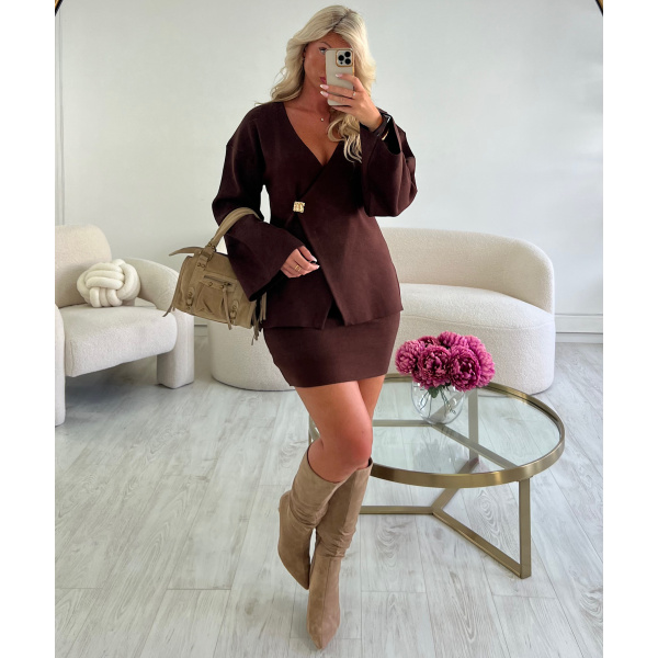 Beige suede draped heel boots - DRESS DESIREE
