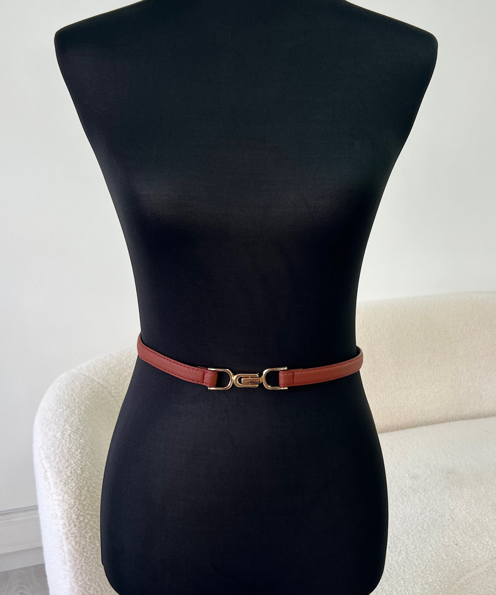 Ceinture fine camel
