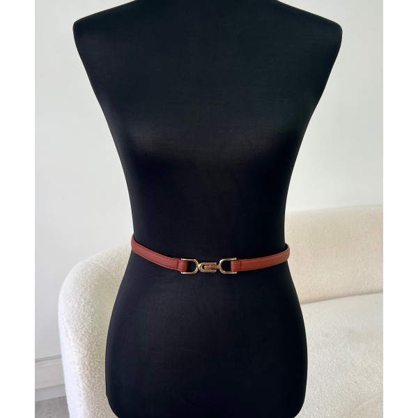Thin camel belt  - DRESS DESIREE