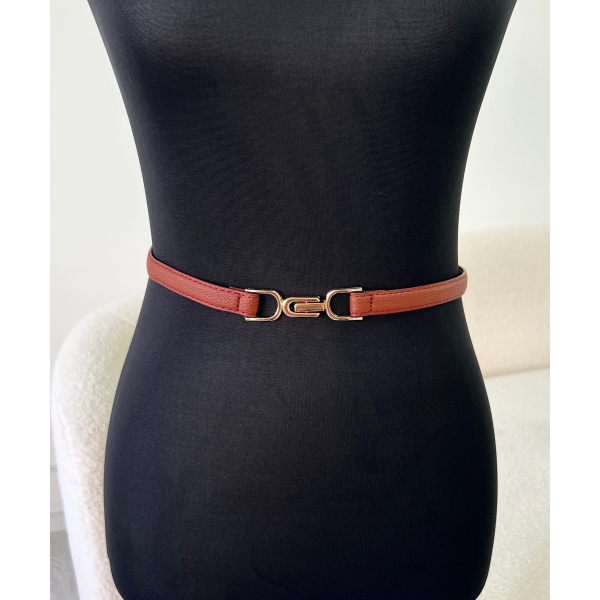 Thin camel belt  - DRESS DESIREE
