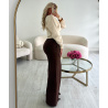 Chocolate stitched joggo pants