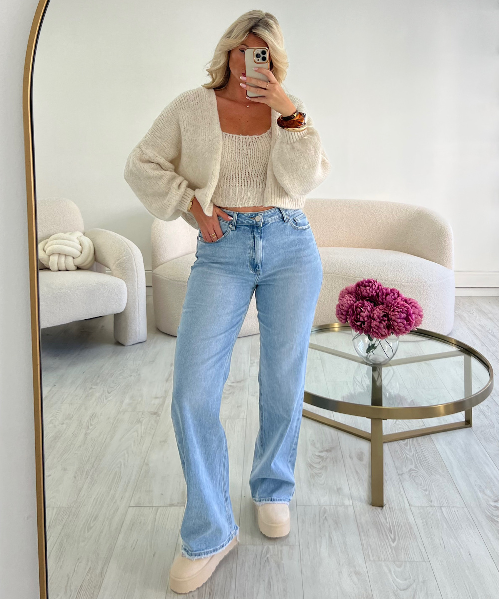 Standard light blue wide leg jeans - DRESS DESIREE