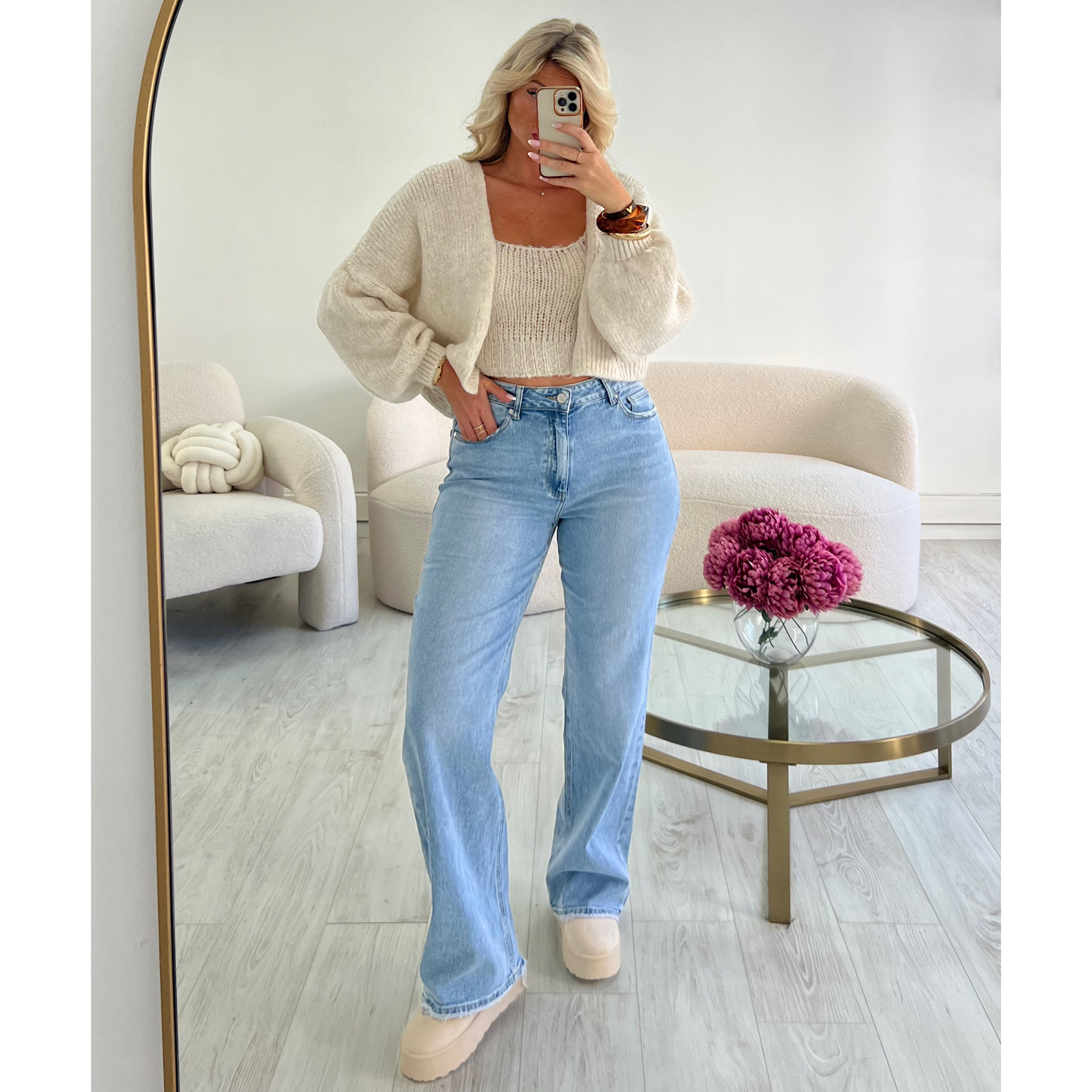 Standard light blue wide leg jeans - DRESS DESIREE