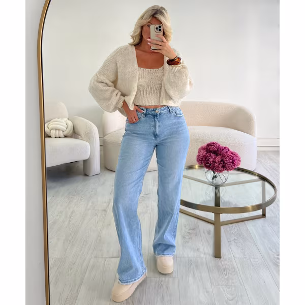 Jeans bleu clair standard wide leg - DRESS DESIREE