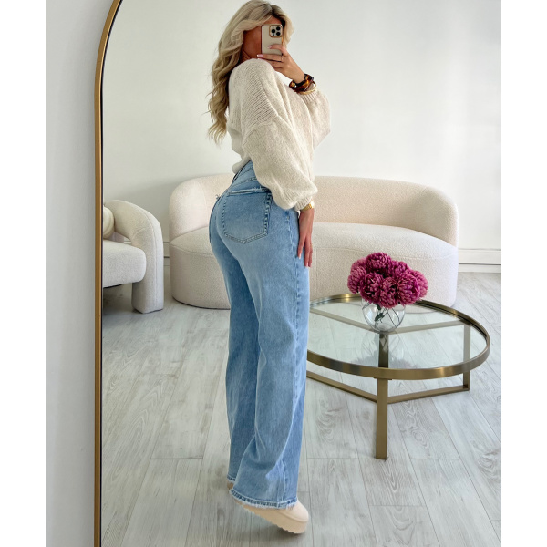 Standard light blue wide leg jeans - DRESS DESIREE