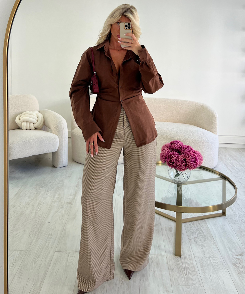 Chemise cintré brown - DRESS DESIREE