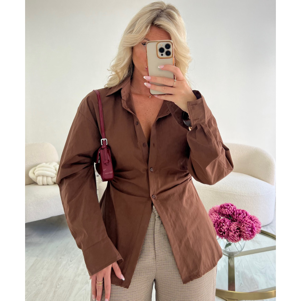 Chemise cintré brown - DRESS DESIREE