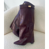 Bottes talons retroussé burgundy - DRESS DESIREE