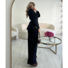 Blazer cintré denim brut détails dorés - DRESS DESIREE