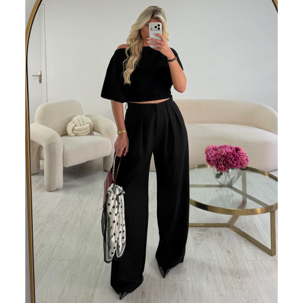 Pantalon pince extra long noir - DRESS DESIREE
