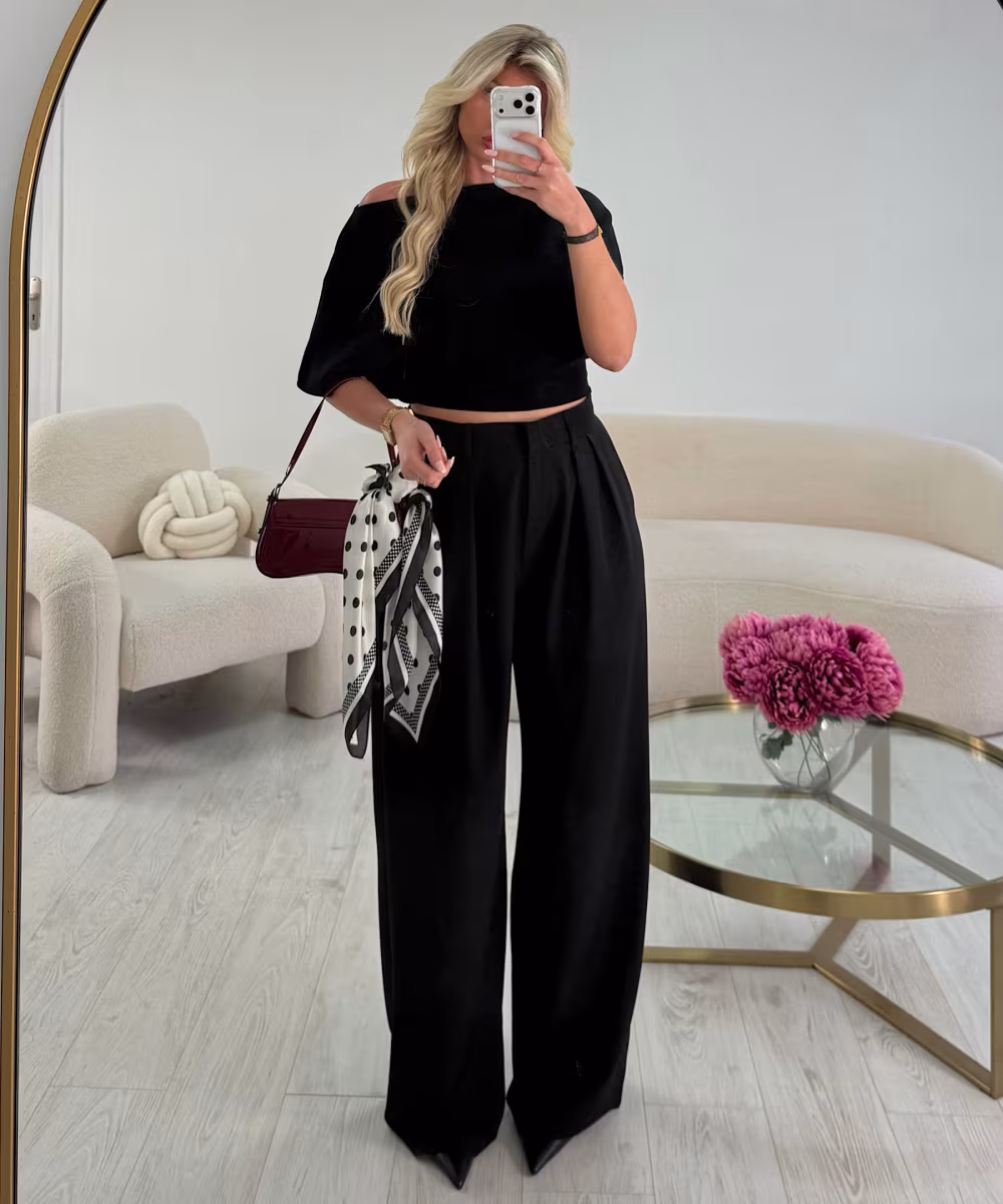 Pantalon pince extra long noir - DRESS DESIREE
