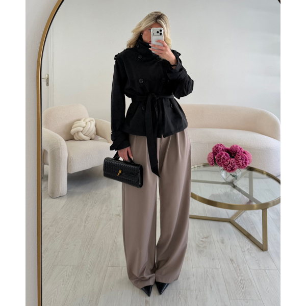 Pantalon pince extra long taupe - DRESS DESIREE