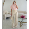 Pantalon pince extra extra long creamy - DRESS DESIREE
