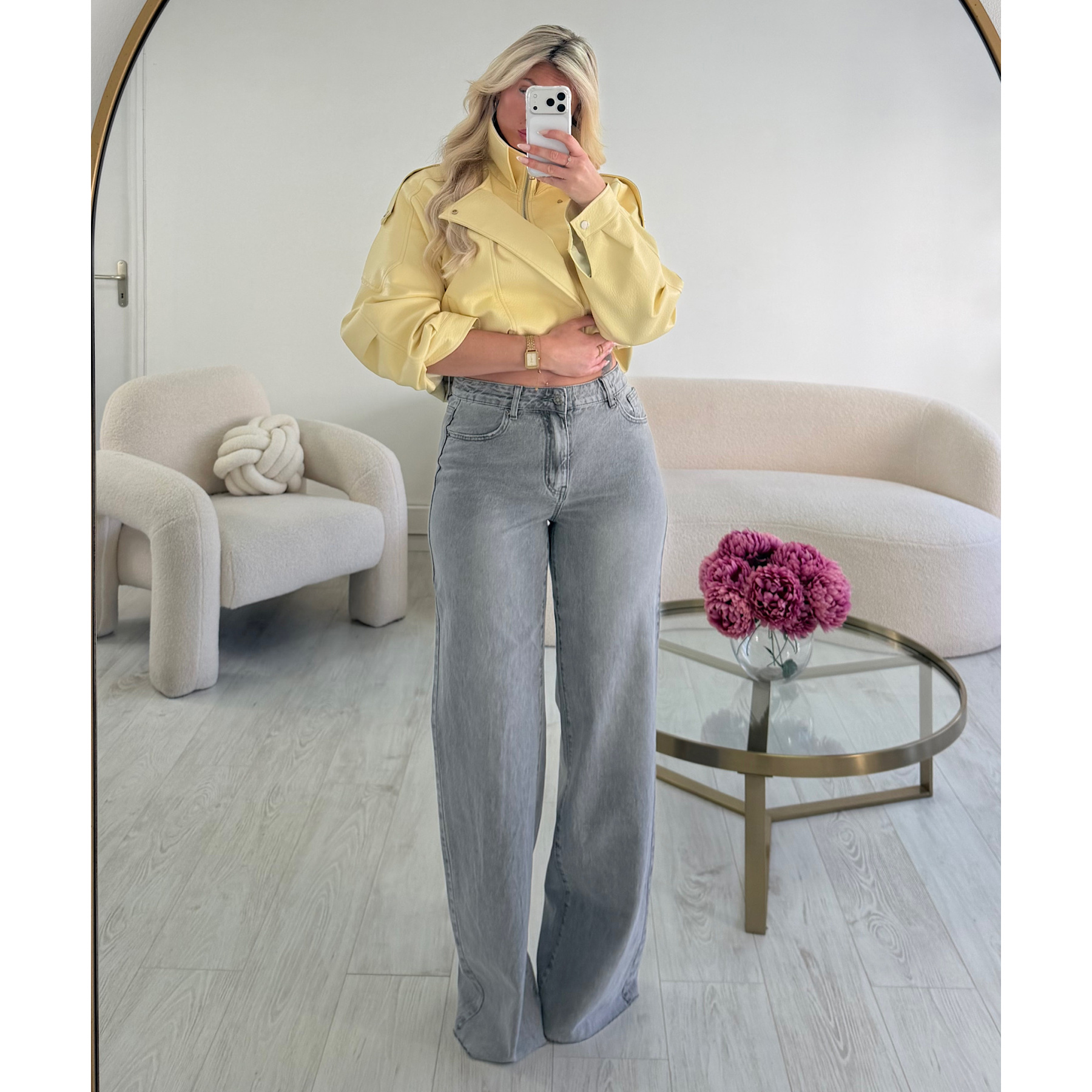 Jeans extra long gris clair - DRESS DESIREE