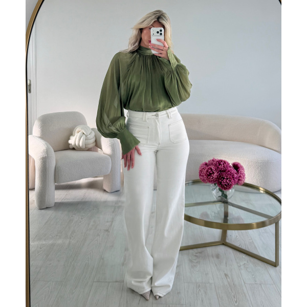 Jeans extra extra long poches blanc DRESS DESIREE