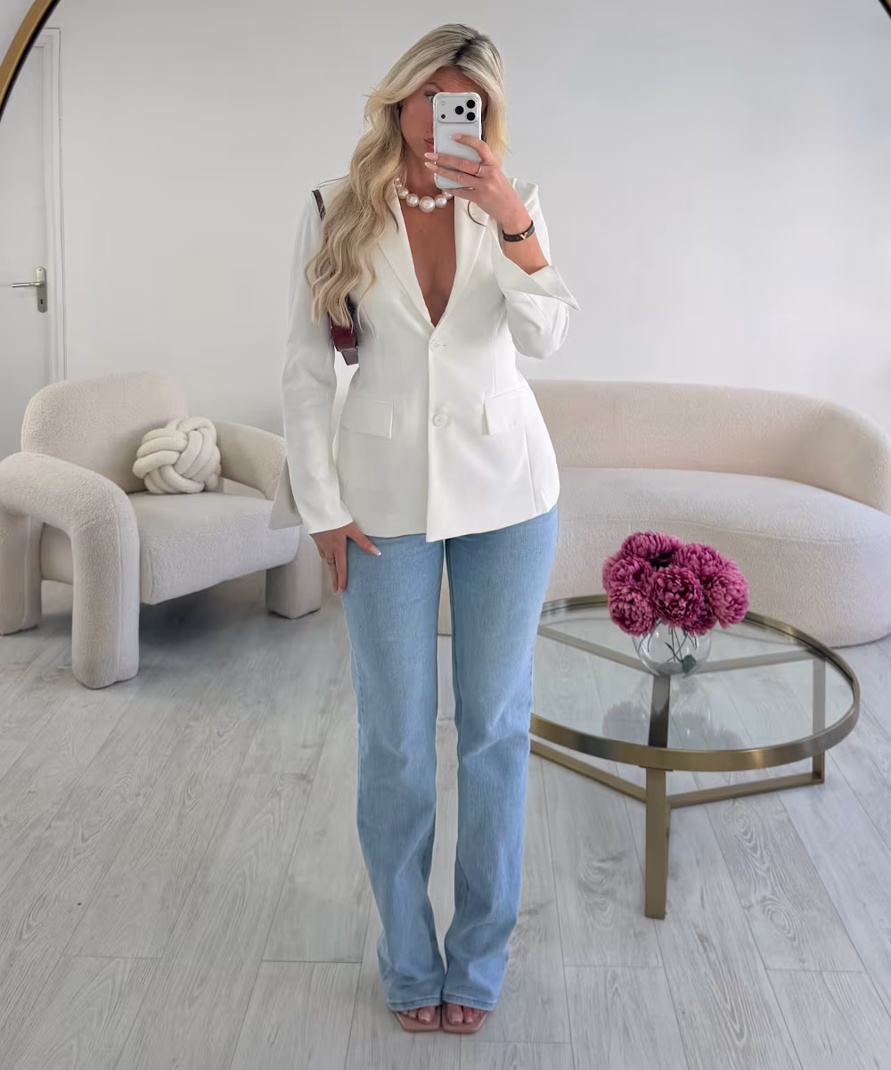Jeans Tall droit bleu