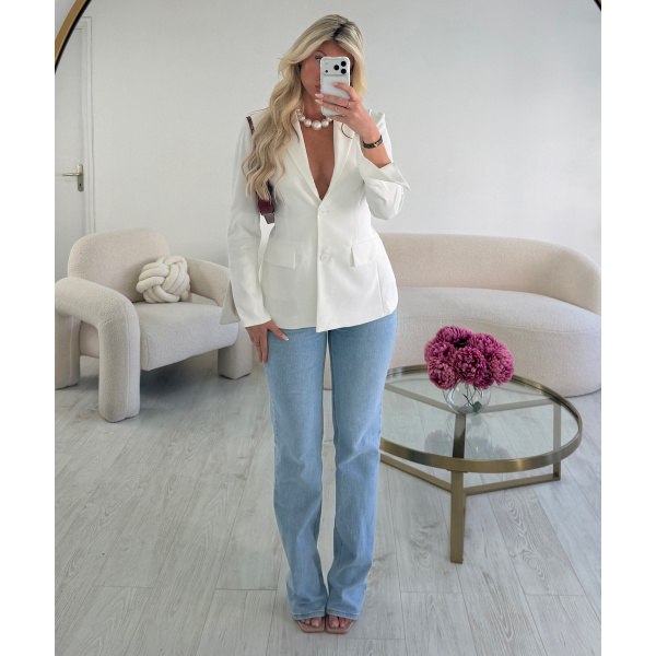 Jeans extra long droit bleu - DRESS DESIREE