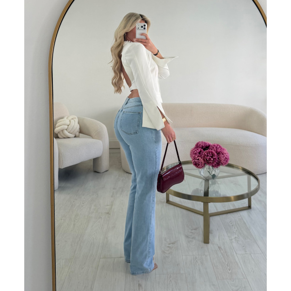 Jeans extra long droit bleu - DRESS DESIREE