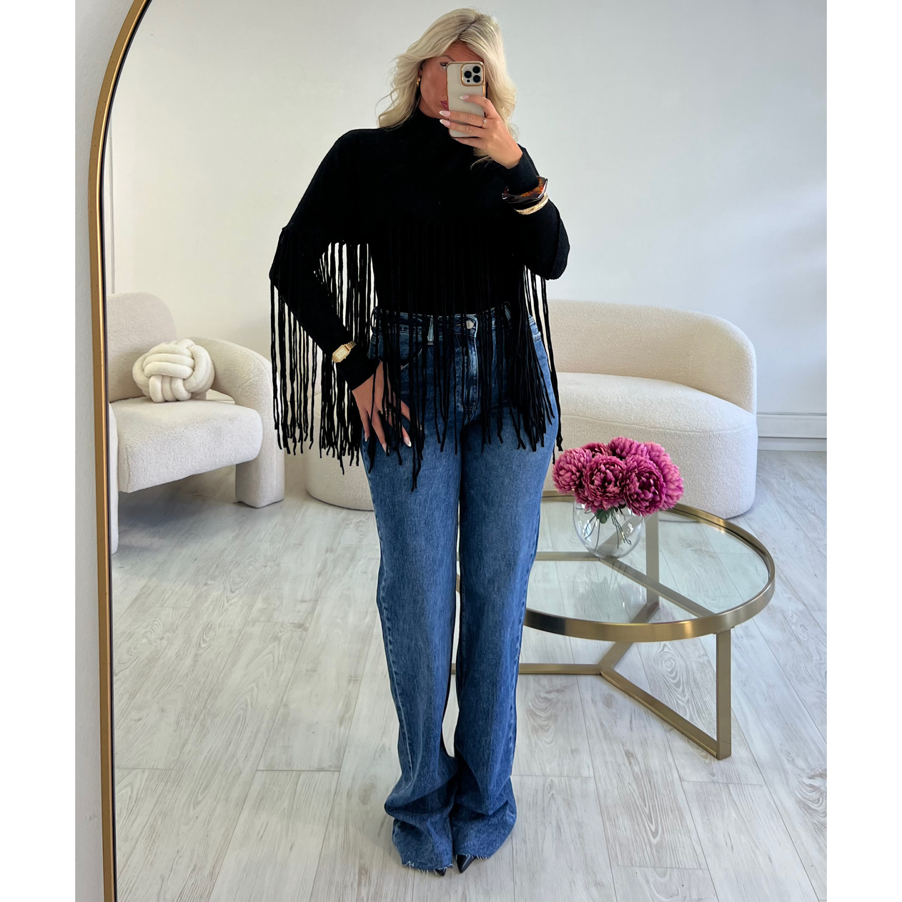 Extra long dark blue jeans - DRESS DESIREE