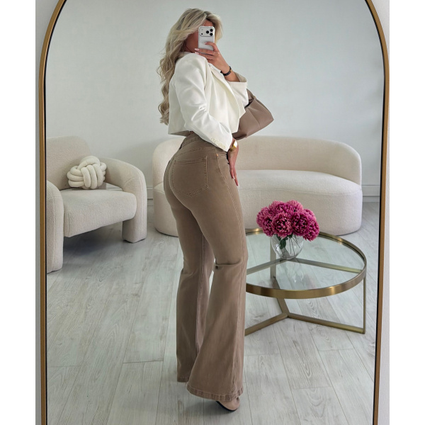 Jeans flare standard beige - DRESS DESIREE