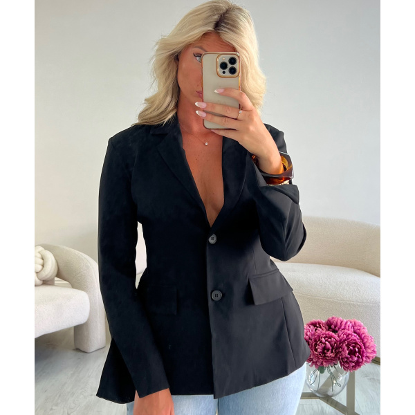 Blazer cintré noir sans manches- DRESS DESIREE