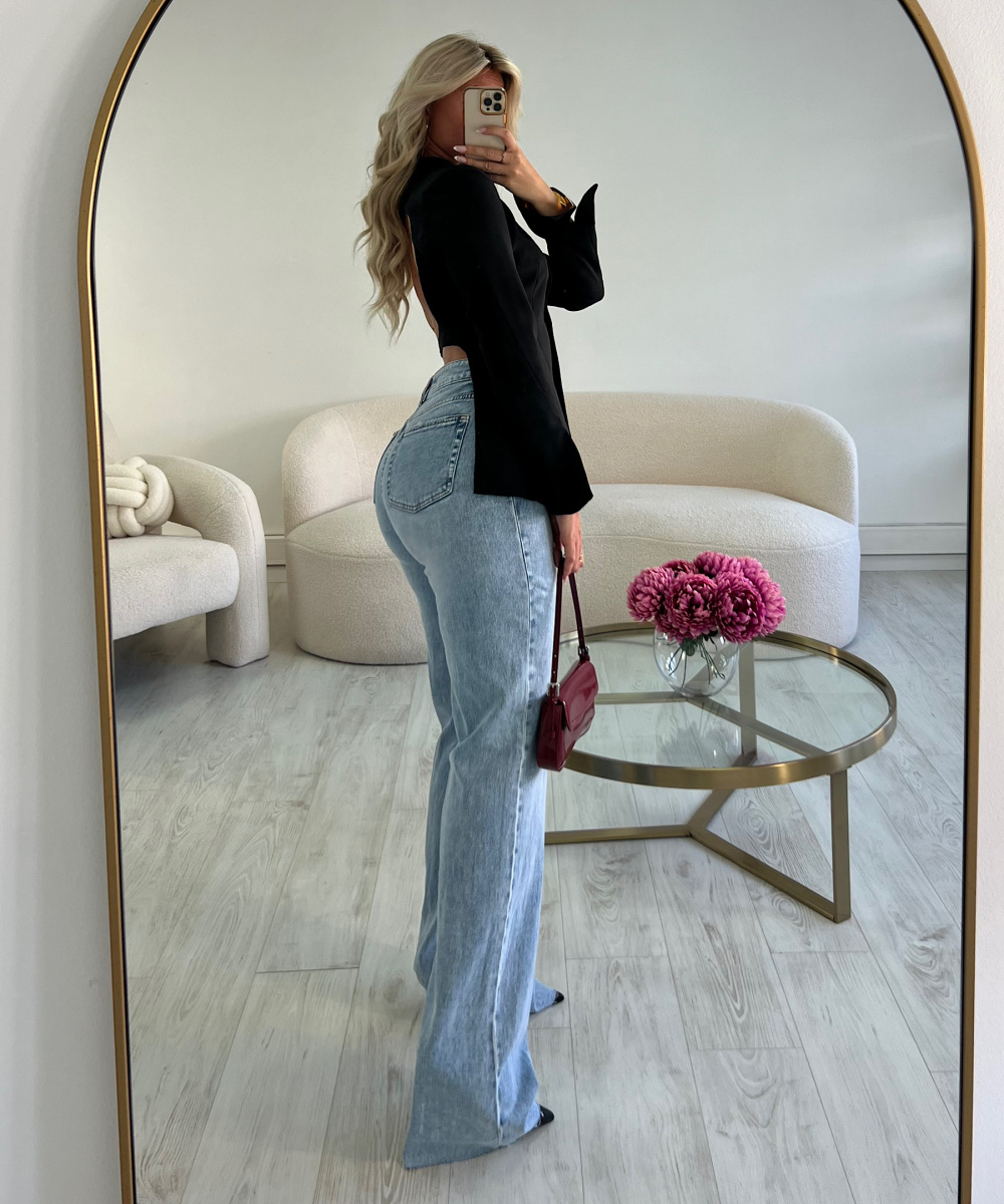 Blazer dos nu cintré noir