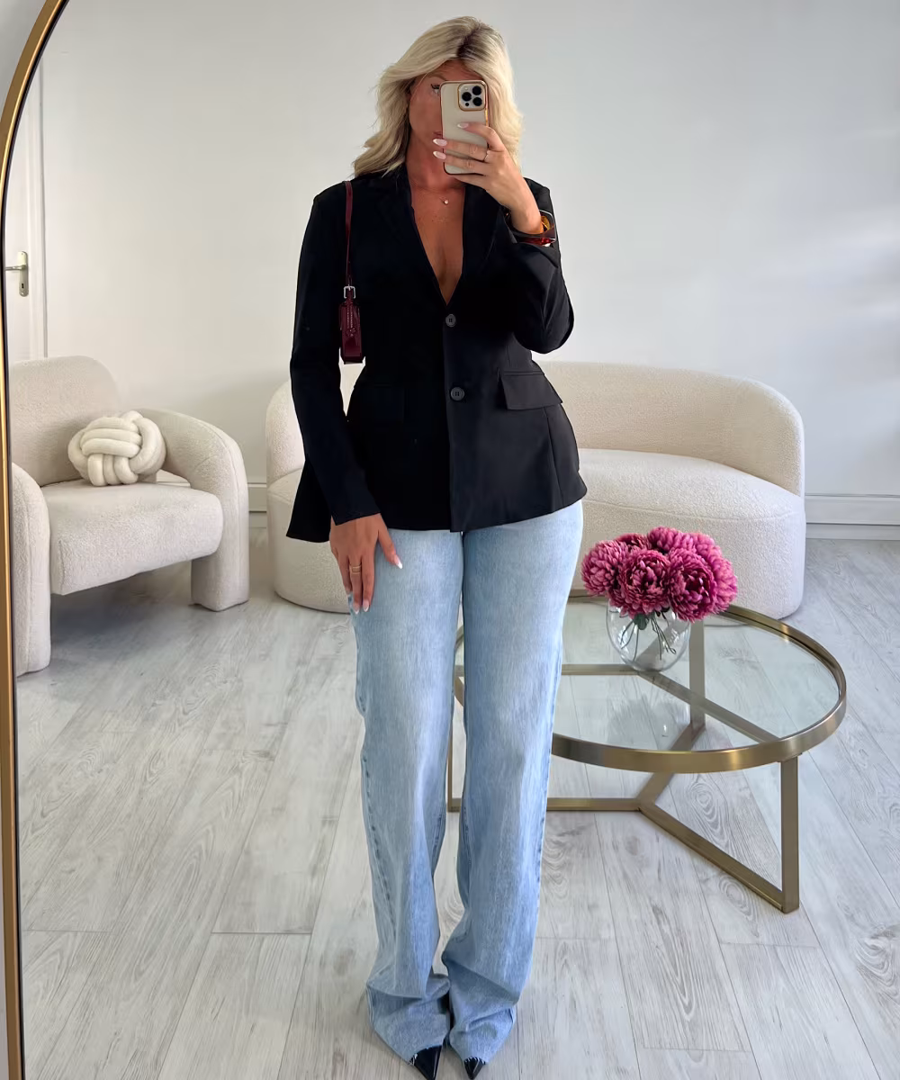 Blazer cintré noir sans manches- DRESS DESIREE