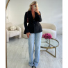 Sleeveless black fitted blazer