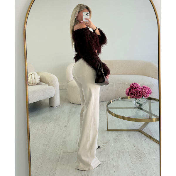 Creamy pockets extra-long jeans - DRESS DESIREE