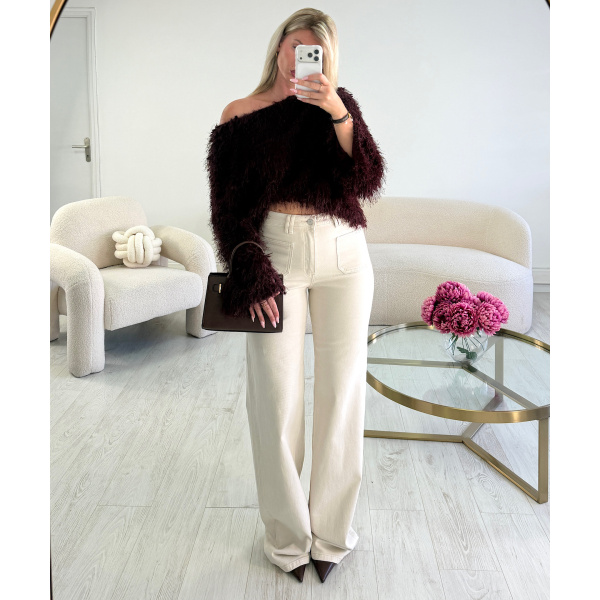Creamy pockets extra-long jeans - DRESS DESIREE