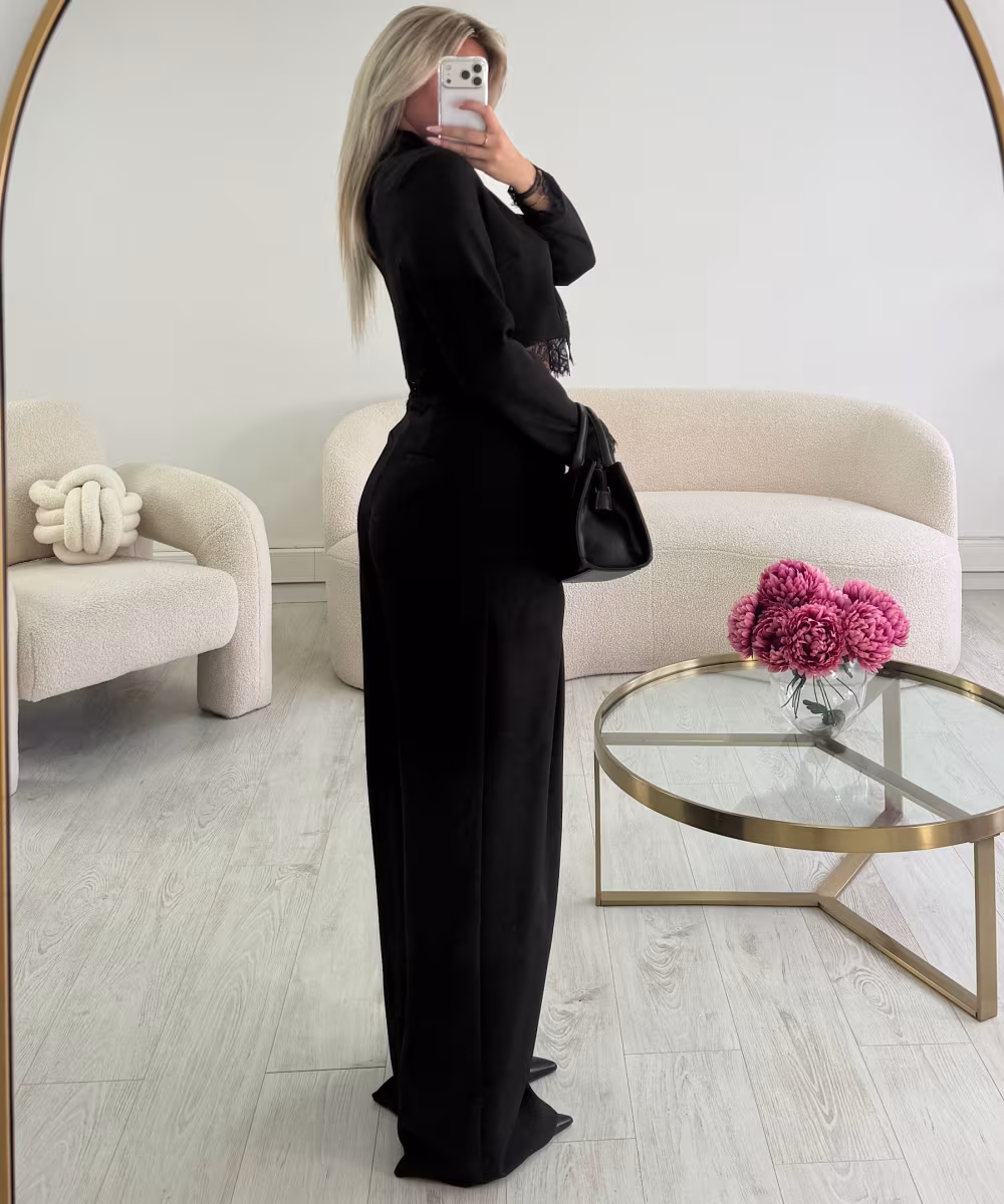 Pantalon barrel extra tall noir