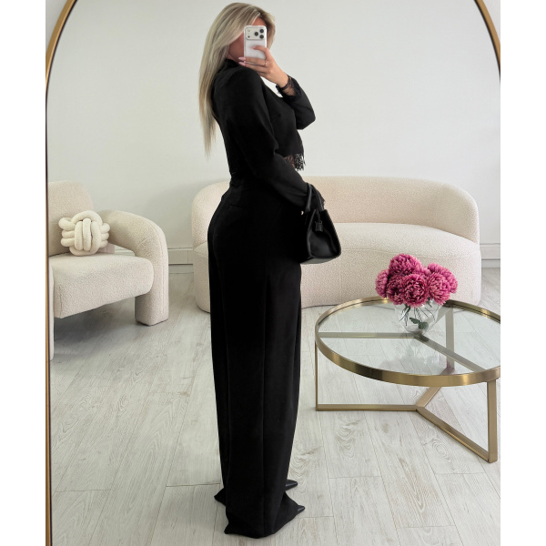 extra extra long black pleated trousers DRESS DESIREE