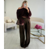 Pantalon pince extra extra long marron - DRESS DESIREE