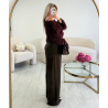 extra extra long brown pleated trousers DRESS DESIREE