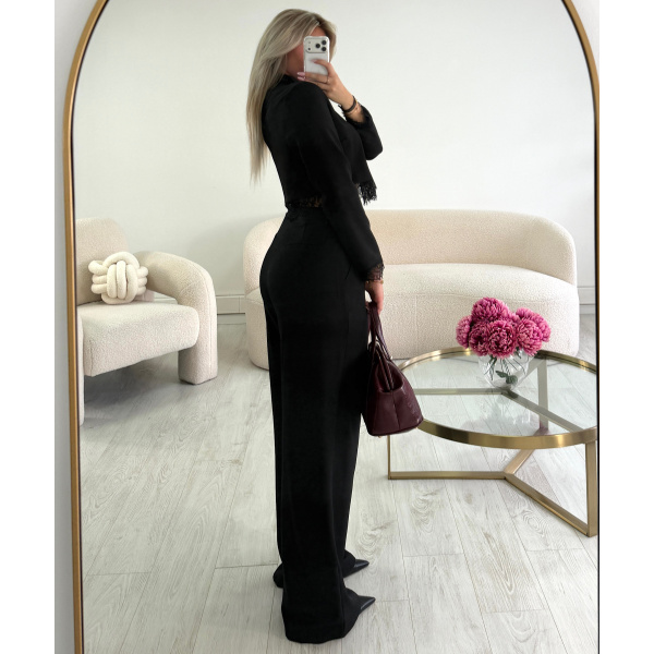 Black tall wide-leg trousers - DRESS DESIREE
