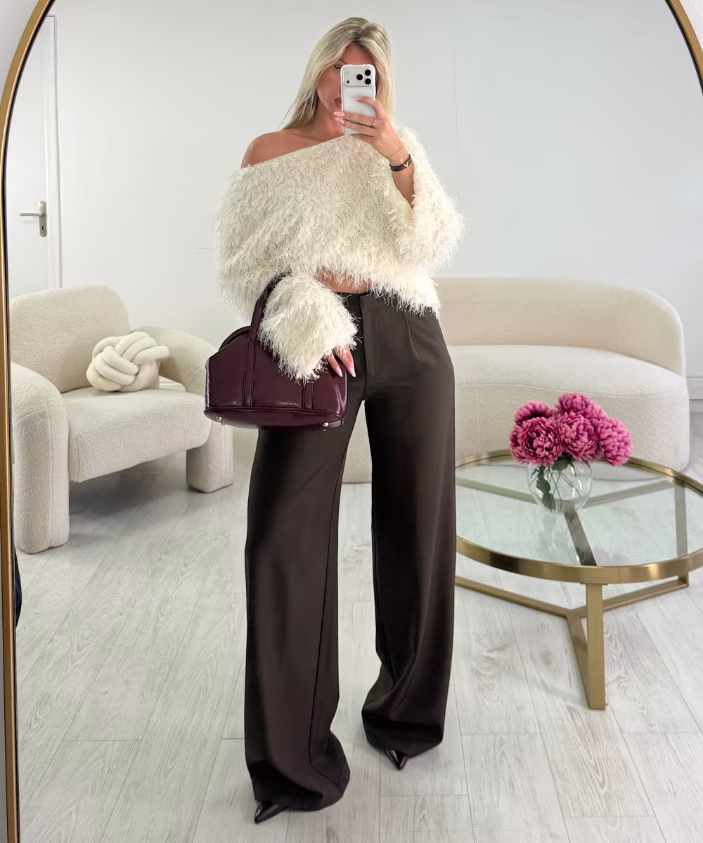 Pantalon tall large chocolat  - DRESS DESIREE