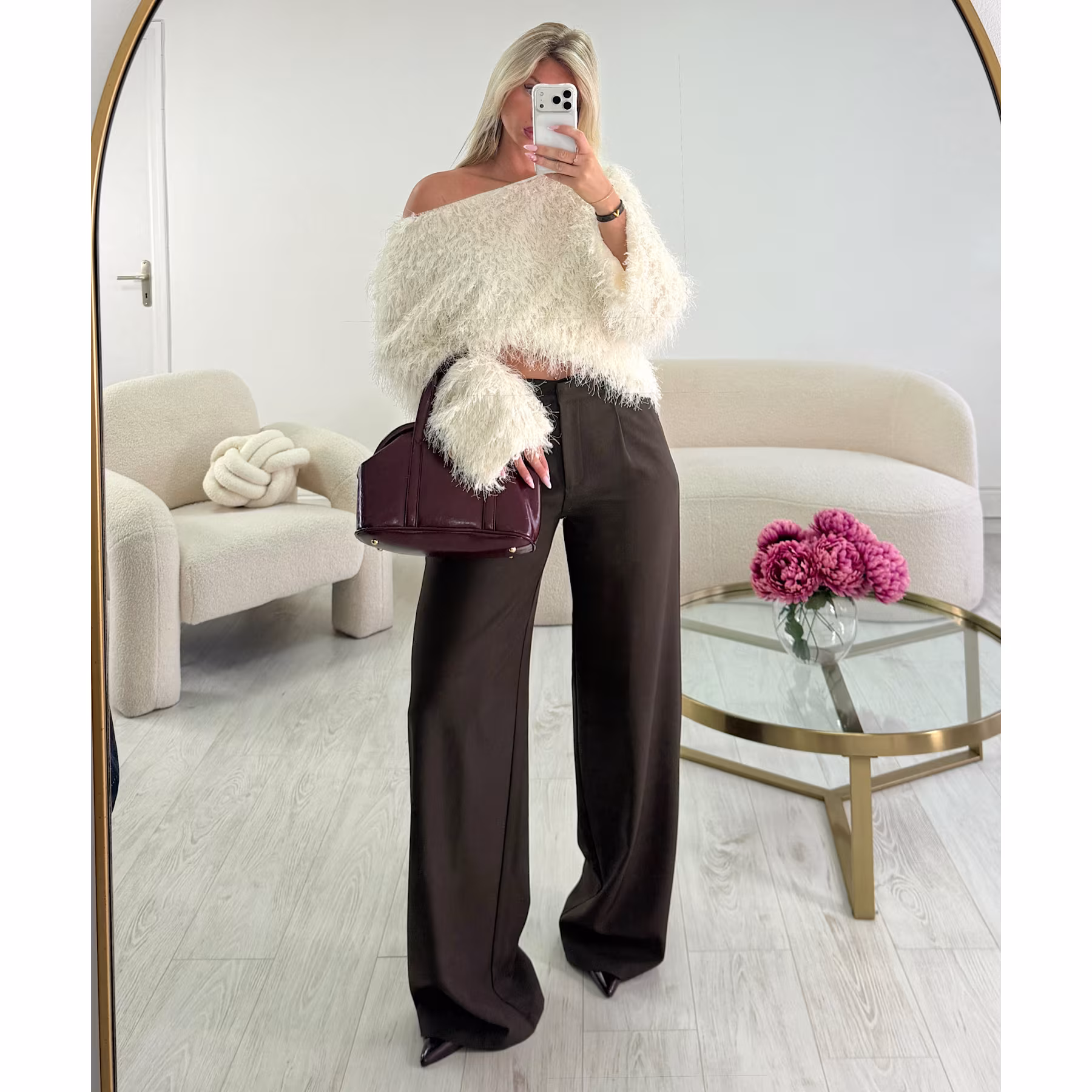 Pantalon tall large chocolat  - DRESS DESIREE
